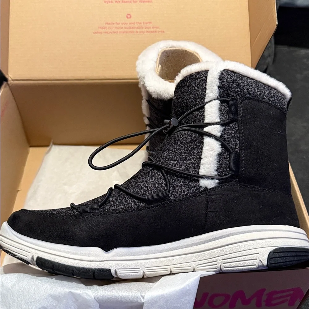 Brand new in box Ryka Aubonne winter boots size 9 wide! Water repellent and warm - Picture 2 of 8